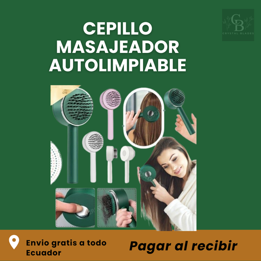 CEPILLO MASAJEADOR AUTOLIMPIABLE