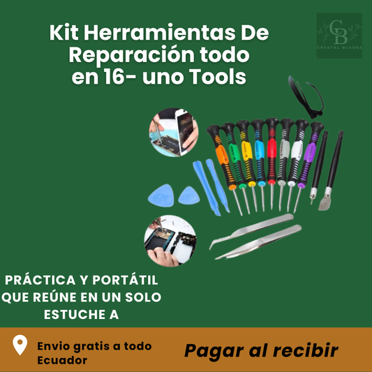 🔩Kit Herramientas de Reparación en 16-uno Tools